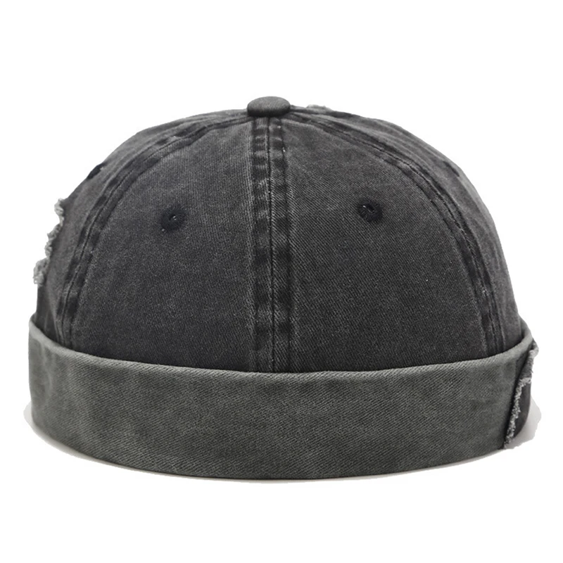 2026 New Landlord Hat Washed Patch Cloth Broken Hole Guapi Hat Daily Commuting Decoration Hat Hip Hop Hat Unisex Borderless Hat