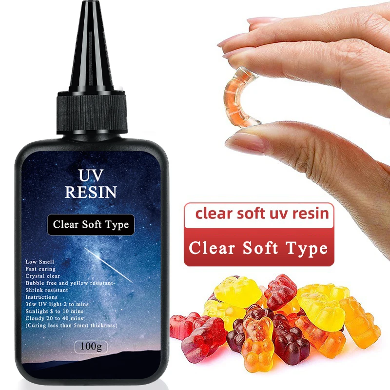 100g UV resin -transparent soft adhesive, high-quality UV transparent resin,fast curing UV photosynthetic resin adhesive