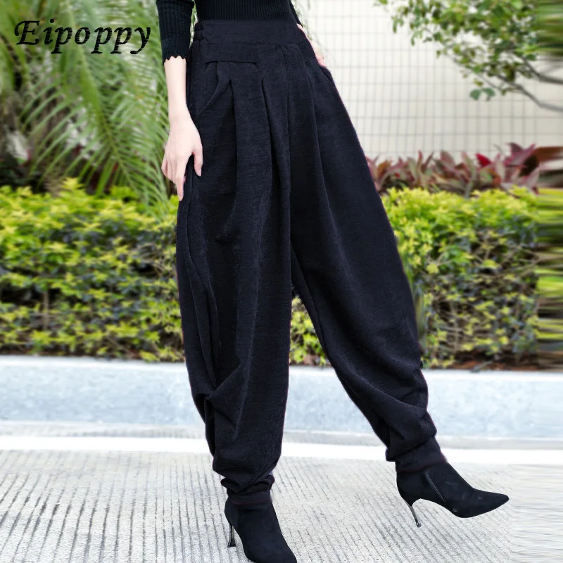 Moda osobowościowa damska Bloomers workowate spodnie luźne spodnie haremowe na co dzień