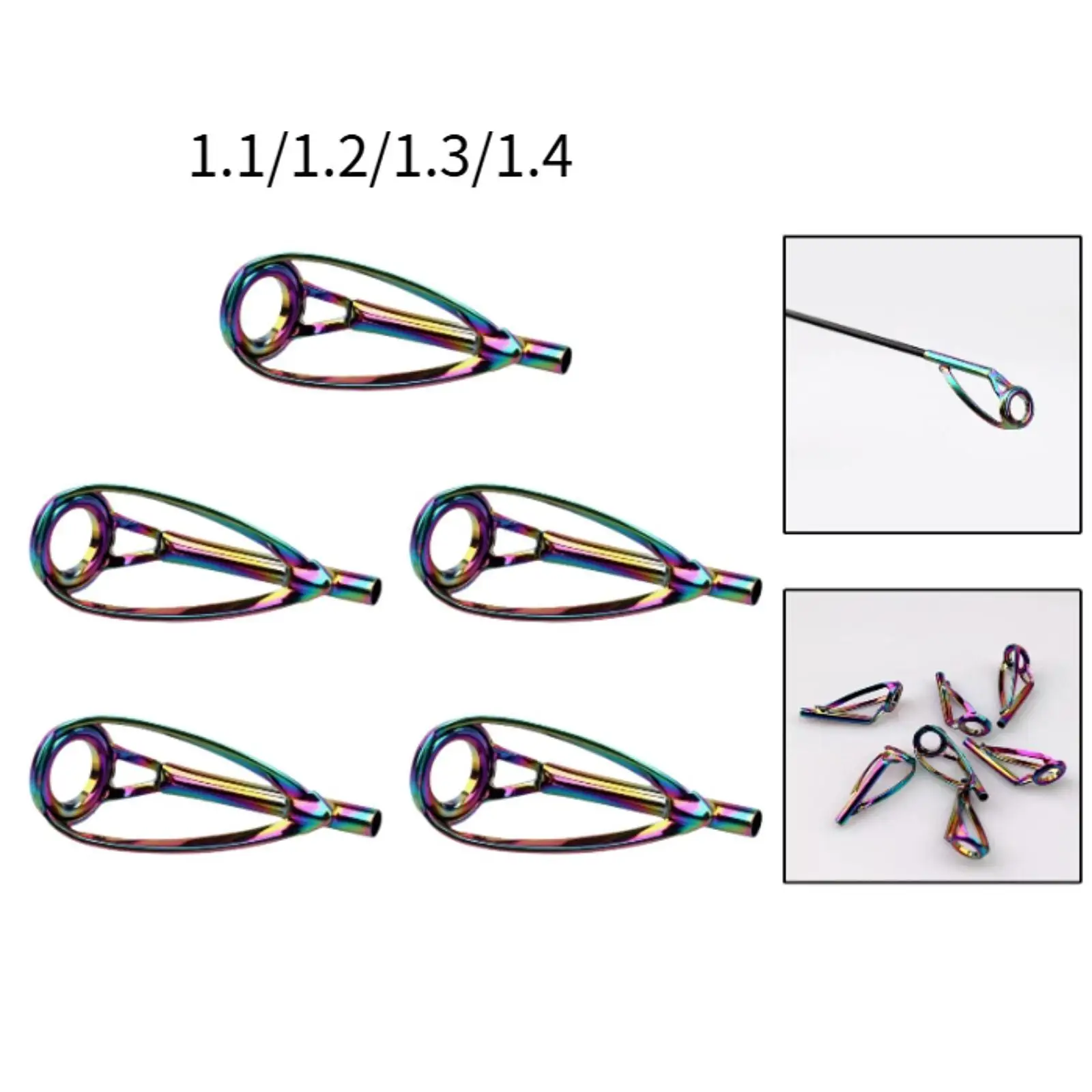 5 قطعة طرف قضيب الصيد إصلاح استبدال دليل نصائح مريحة قسط صغيرة لصيد الأسماك دليل خواتم الفولاذ المقاوم للصدأ الرجال النساء #4