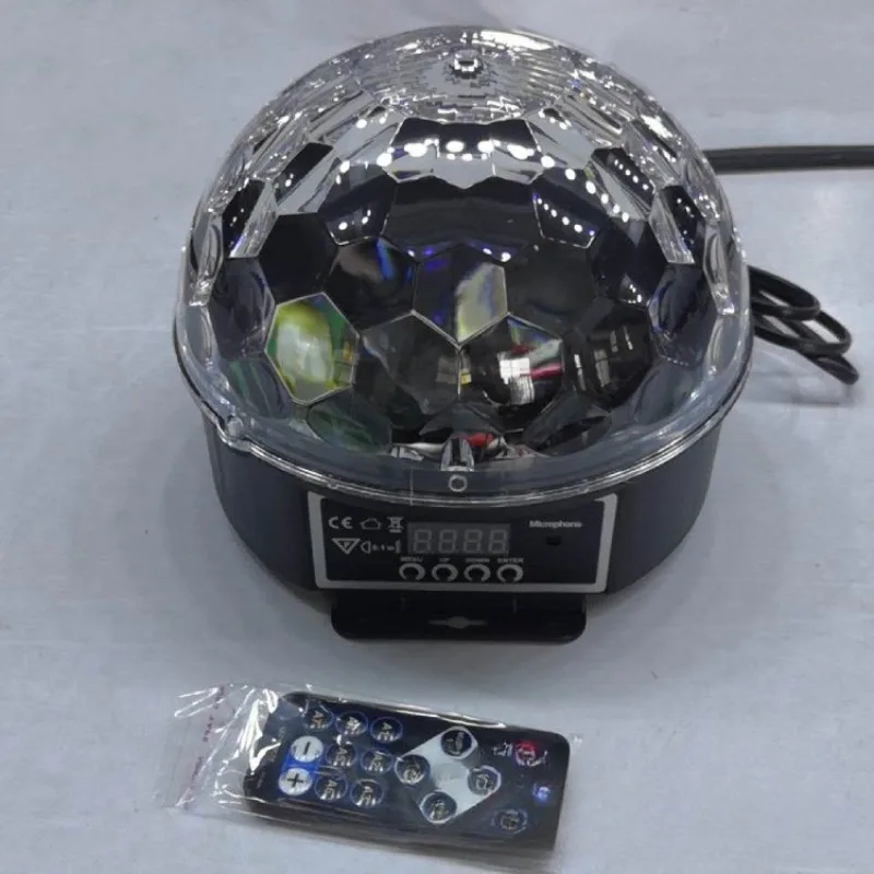 

Светодиодный вращающийся хрустальный магический шар DMX512 с дистанционным управлением для сценической проекции, разноцветный, эффект звездного неба, для дома, точечный светильник