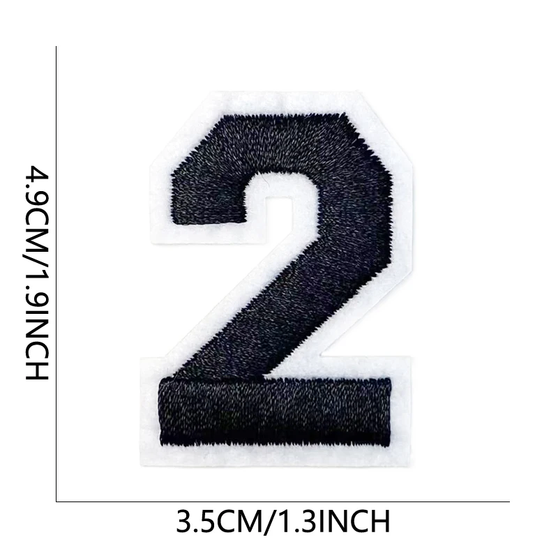 Buchstaben-Aufnäher zum Aufbügeln für Kleidung, bestickt, schwarzes Alphabet, Parches, Bordado Para Ropa Letras Diy Nas Innovki Baby Sew Backpack De – Detail 11