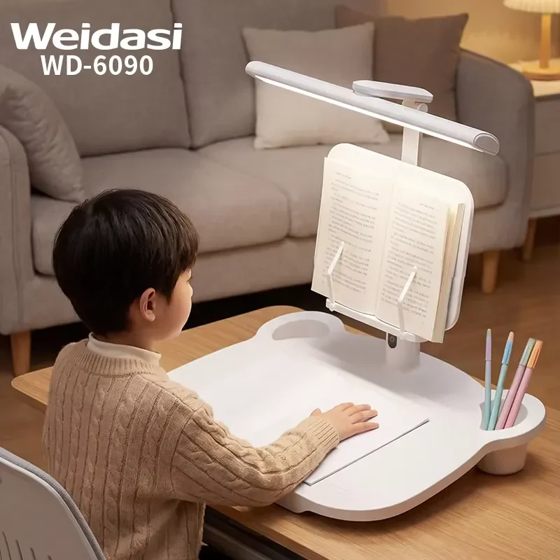 【CHIMU HOME】 Eye Protection Desk Rechargeable Table Lamp for Study Reading Night Light with Fan LED Display Multifunction