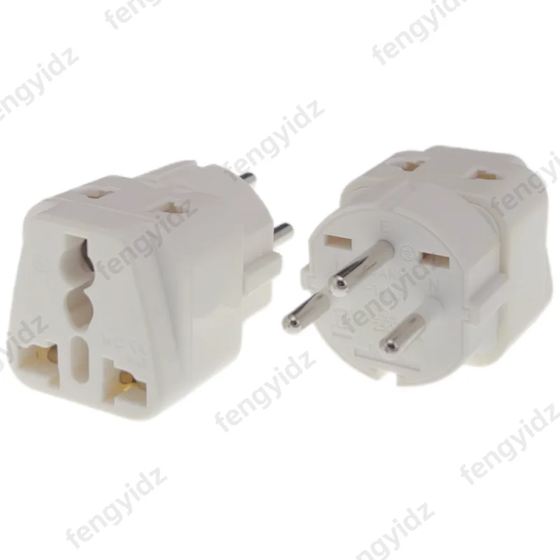 fengyidz ISRAEL Travel Adapter 2 Way Outlet Power Plug Change AU/ US/EU/UK to Israeli 3 Pin Grounded Plug Adaptor 10A 250V