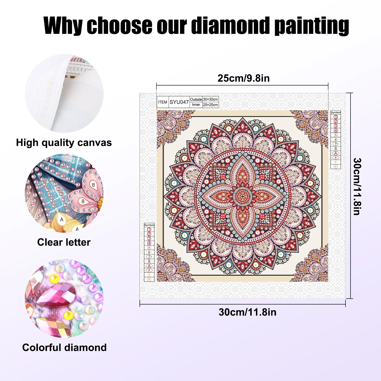 Flower Special Shape Diamond Art Painting Kit for Adult Beginner,Crystal Diamond Special Shape Kit for Home Wall Decoration Gift view 2