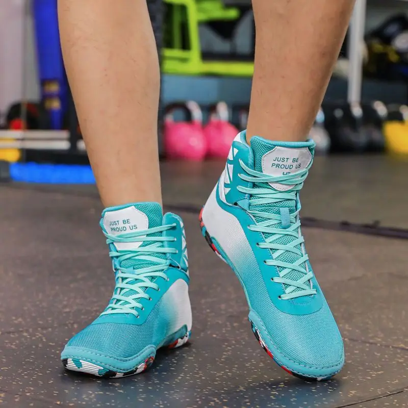 Men's Wrestling & Boxing Boots, High Top For Indoor Performance_voghion.com