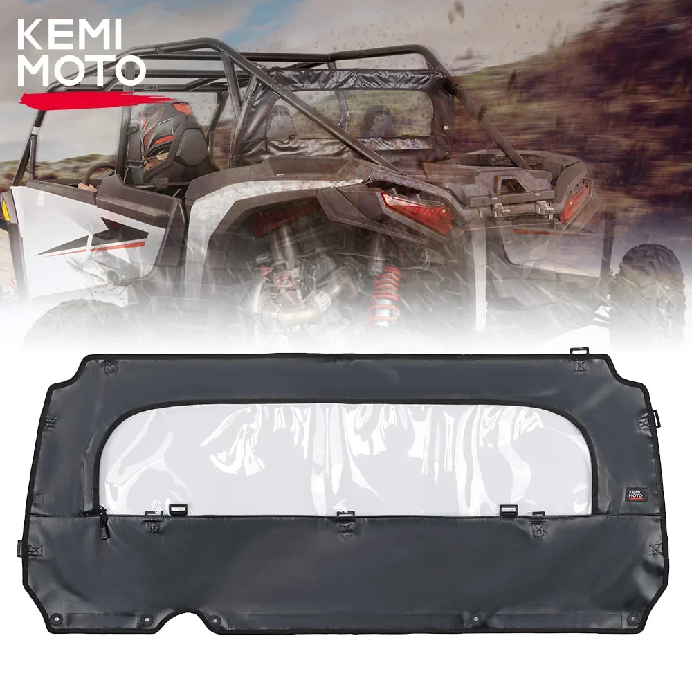 

KEMIMOTO UTV Rear Soft Windshield Compatible with Polaris RZR XP 1000 /RZR XP 4 1000 2024 2025+ Roll Down Clear View Back Window
