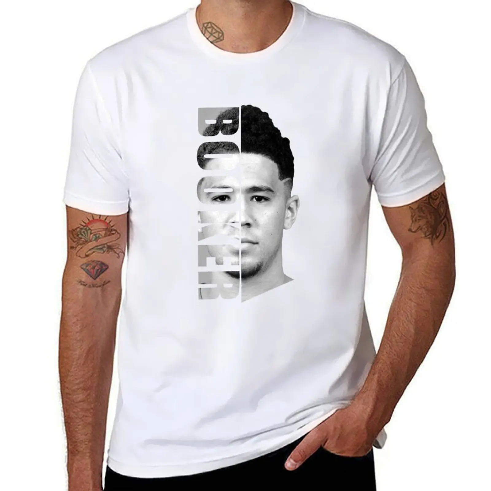 

Devin Booker - Blak / White T-Shirt summer 2025 vintage t shirts Personalized t-shirt korean fashion t shirt men 100℅ cotton