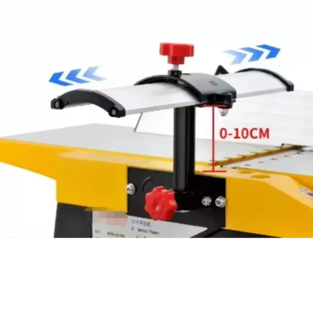 Plaina de madeira de bancada pequena de 6 polegadas, máquina plaina de espessura de madeira