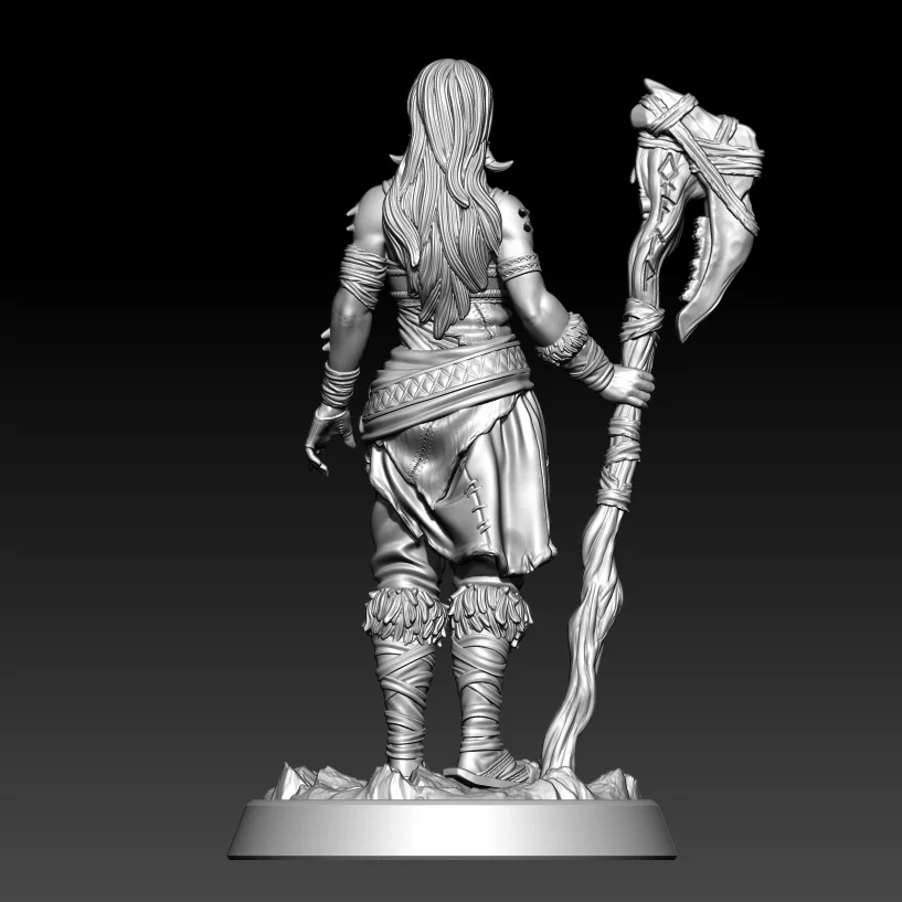 1/24 75mm 1/18 100mm Resin Model KitsTribe Female Warrior Figure Unpainted No Color RW-998