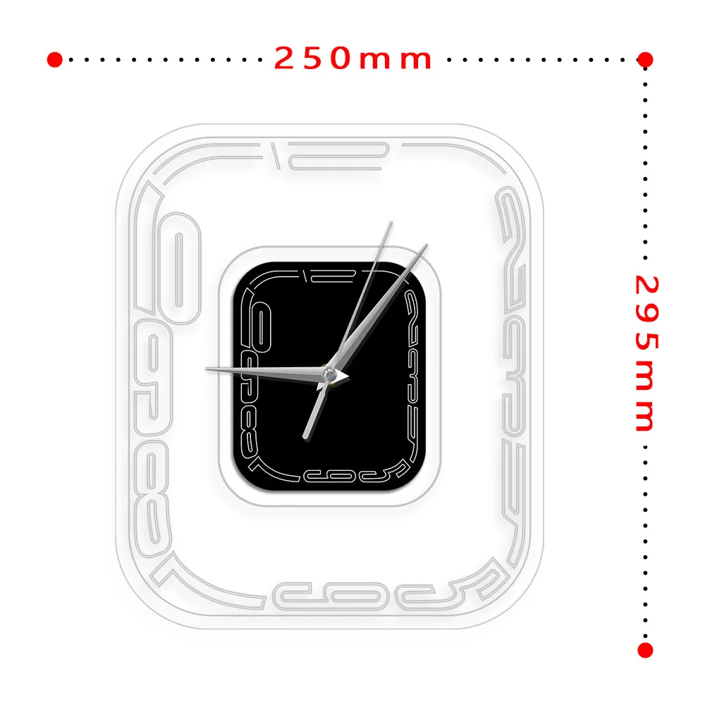 Big Numbers Rectangle Wall Clock With LED Backlight For Living Room Modern Design Home Decor Lighting Clock Luminous Wall Watch