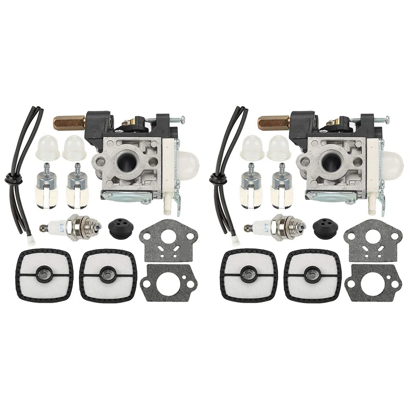 2X Carburetor For Echo SRM-230 SRM-231 GT-200R SRM-210 SRM-230S SRM-230U Weed Eater Trimmer With Air Filter Tune Up Kit