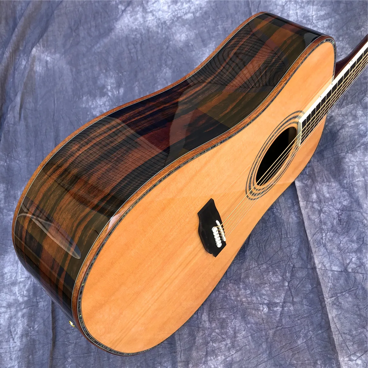 Solid Cedar Top Abalone Inlays Ebony Fingerboard, D Type Cocobolo Body Acoustic Guitar, 41\