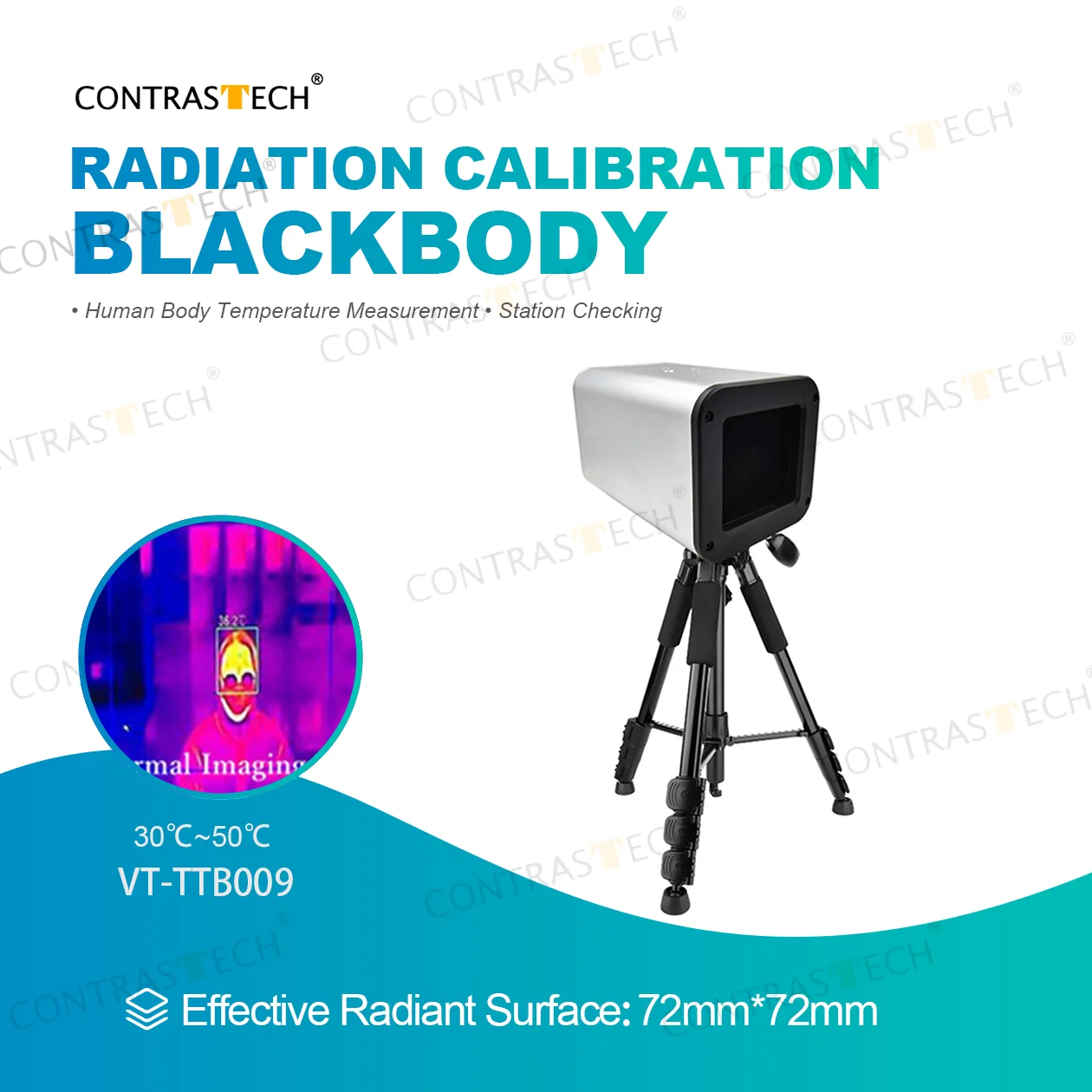 

ВТ-ТТБ009 30 ℃ ~50 ℃ Тепловая камера для калибровки излучения черного тела для измерения температуры человеческого тела