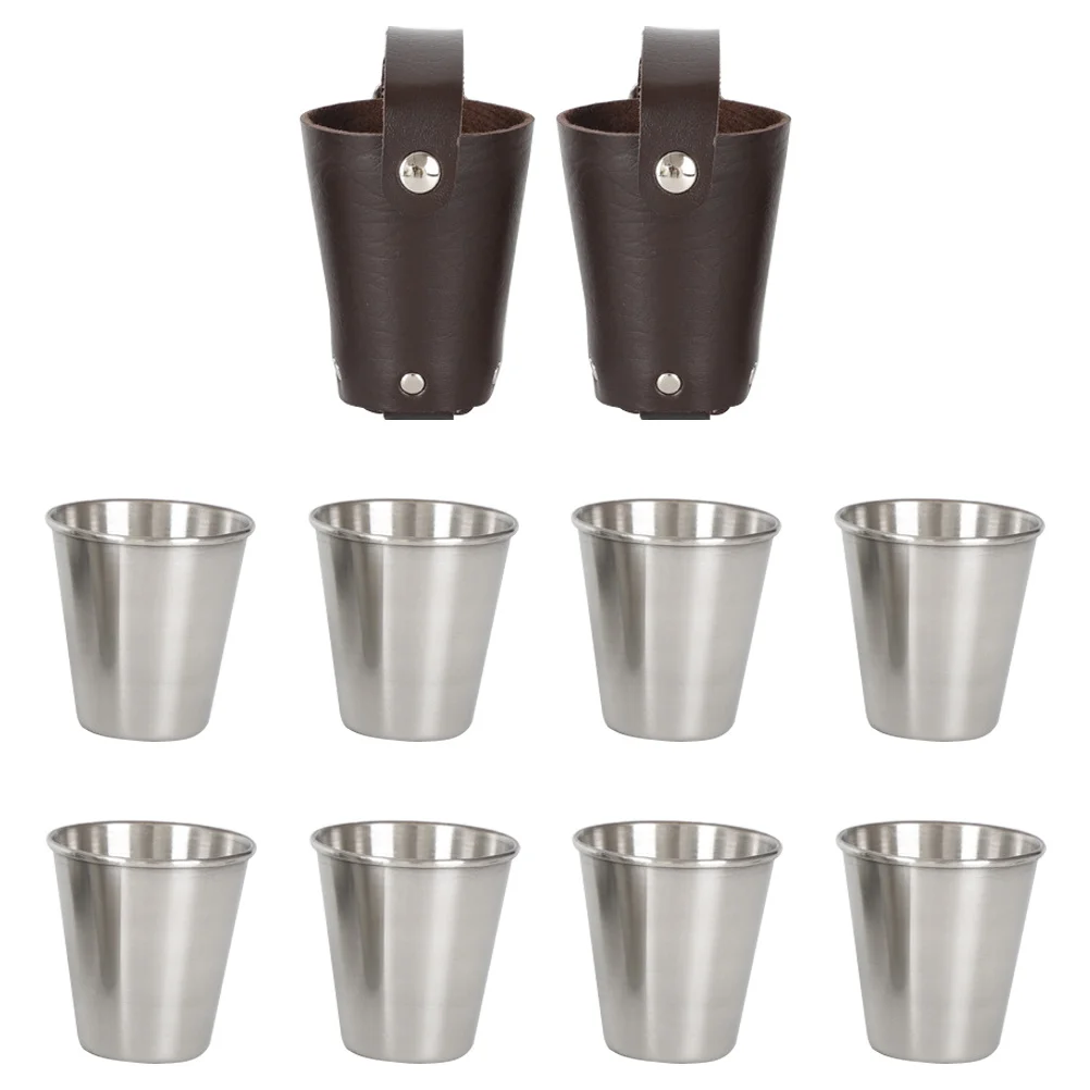 

1Set Portable Wine Cup Stainless Steel Camping Cup for Outdoor Adventure Travel Beverage Container Stainless Steel Cups