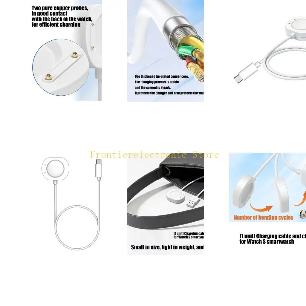 G8DB Universal Smartwatch Charging Cable with PVC Material Portable Design Fast Charging Efficiency and Safety Protected for