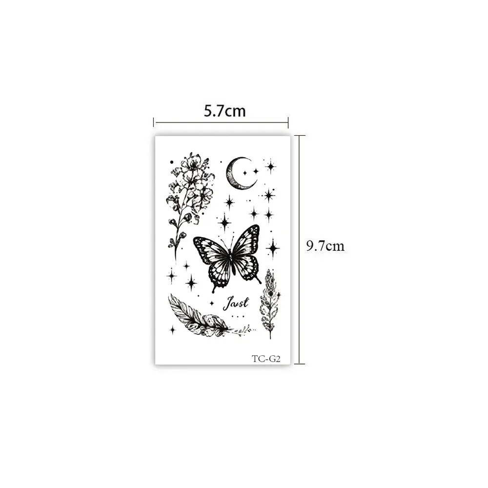 30pcs Butterfly Waterproof Tattoo Stickers Flower Pattern Temporary Tattoos for Woman Hand  Fake Tattoo view 3