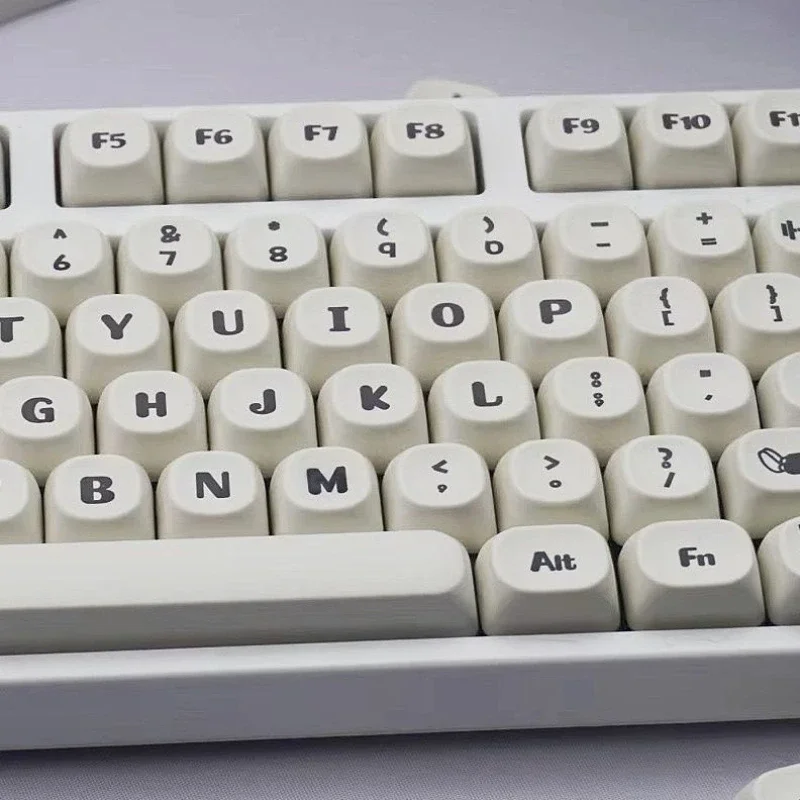 Tutup kunci kartun lucu Set PBT sublimasi MOA profil tutup kunci untuk Aksesori Keyboard mekanik penutup Keyboard kustom sakelar MX