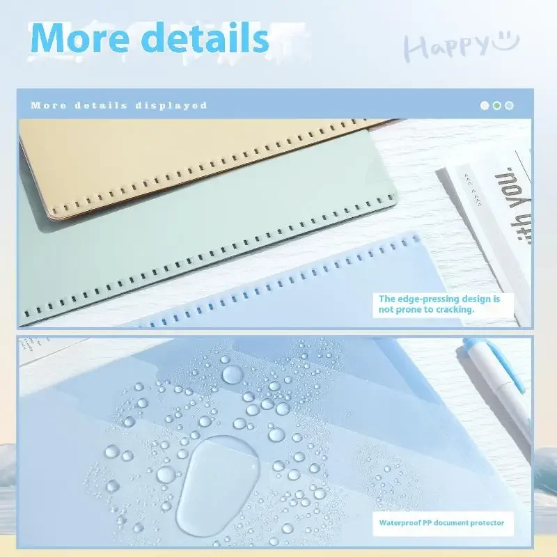 Gradient Multi-Layer Folder A4 Subject Classification Test Paper Folder Transparent L-Shaped Folder 6-Layer Classification File