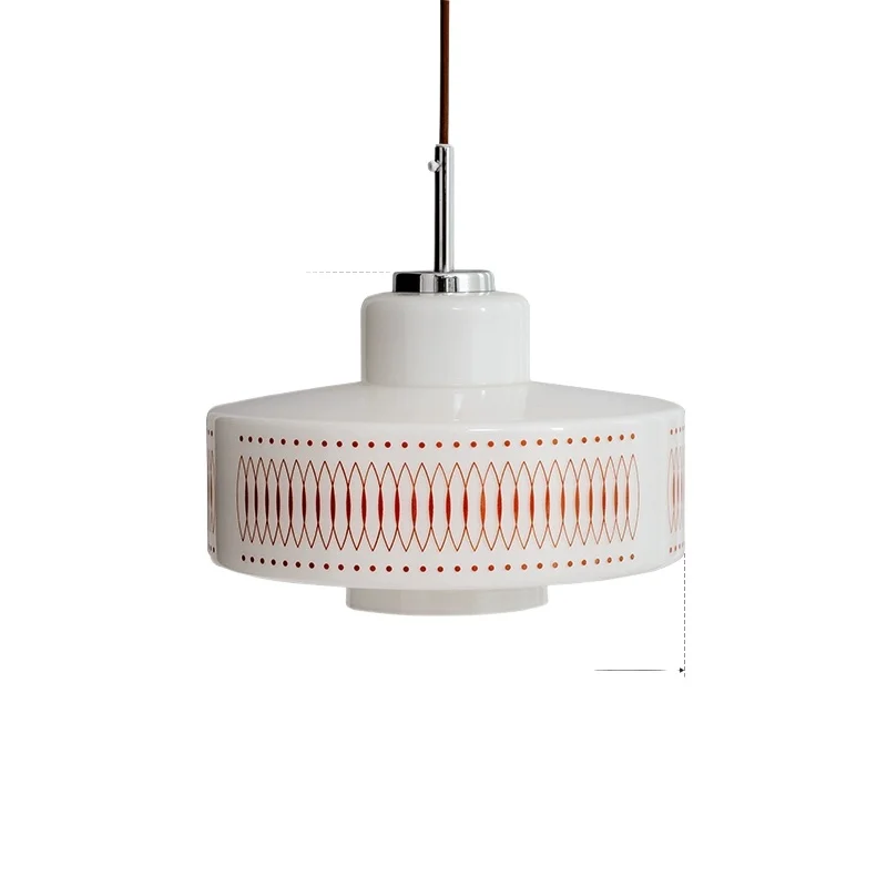 

Anna opal glass chandelier roasted flower simple medieval retro atmosphere light high-end bedroom restaurant bar light