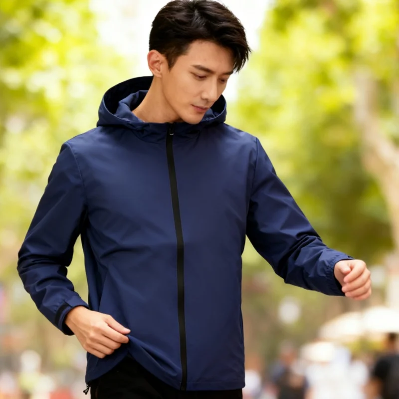 

Мужская водонепроницаемая походная куртка, солнцезащитная ветровка, уличная куртка с капюшоном для кемпинга и походов, мужская портативная одежда