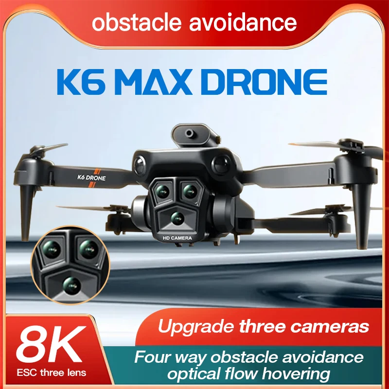 

New K6 Mini Drone 4k Profesional 8K HD Camera Obstacle Avoidance Aerial Photography Optical flow Foldable Quadcopter for XIAOMI