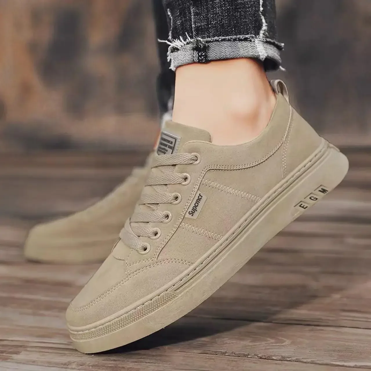 Brand Men's Sport Shoes Luxury Leather Casual Shoes for Men Trend All-match Board Shoes Versatile Men's Sneakers Tenis Masculino