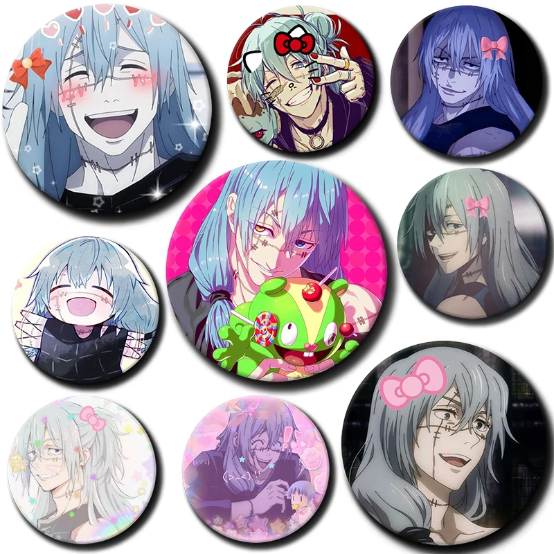 Mahito Anime Figure Badge Cartoon Comic Horror Brooches Handmade Exquisite Enamel Pins for Clothes Accessories Jewelry Backpack