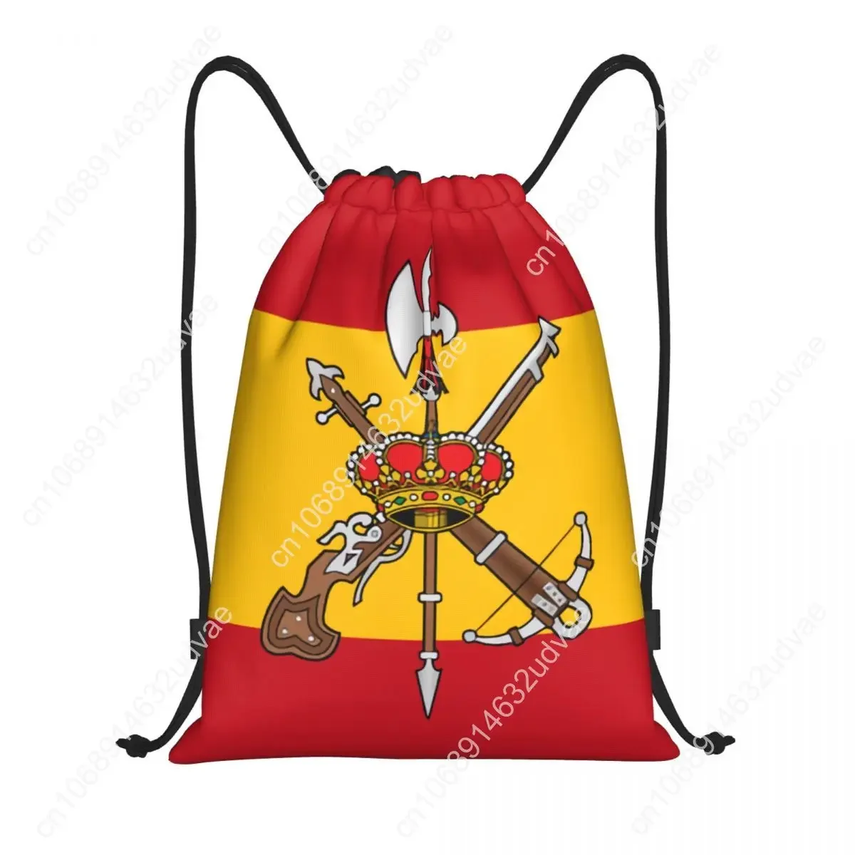 Spanish Legion Flag Personalized Drawstring Bag for Women Men Lightweight Sports Storage Backpack