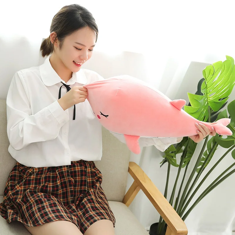 

Kawaii Soft Whale Plush Toy Cartoon Animal Fish Stuffed Doll Sleeping Pillow Cushion Girlfriend Christmas Birthday Presents