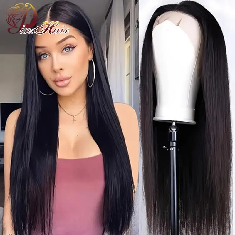 

13X6 HD Lace Frontal Wig Human Hair Straight 4x4 Lace Closure Wigs 10A Brazilian Virgin Human Hair Wigs For Women 180 Density