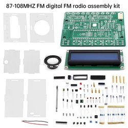 87-108MHz Digital Radio Diy Kit DC4.5- 5V Radio Loose Part With 3W 4ω Horn Welding Practice Kit