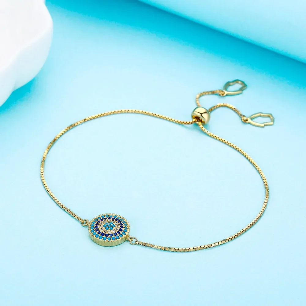 KALETINE 925 Sterling Silver Bracelet Paved Cubic Zirconia  Turkey Good Luck Hamsa Evil Eye Charm Bracelet Women Men Jewelry