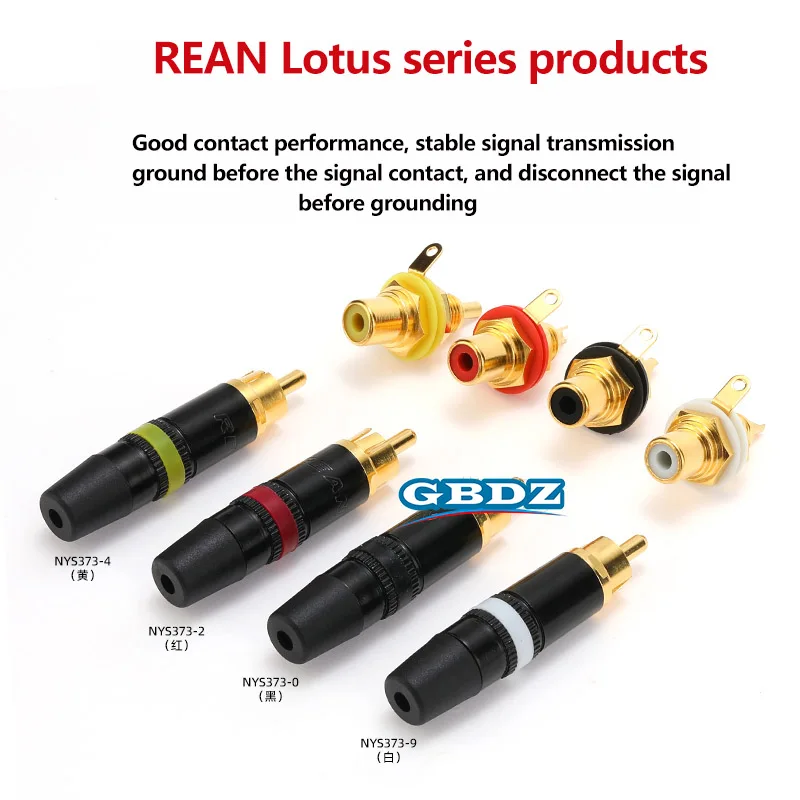 NYS367A  Pure Copper Gold Plated RCA HIFI Terminals Banana Plug Female Plug Head  Video Audiovisual DVD Audio Terminal Connector