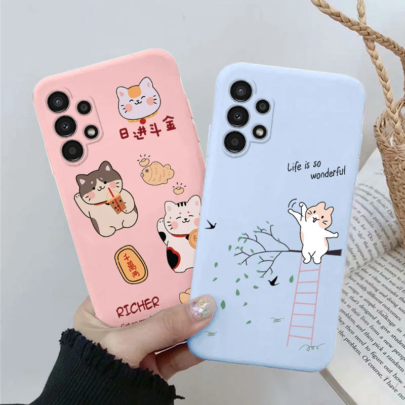 Funda de silicona suave para Samsung Galaxy A13 5G A 13 4G, carcasa con dibujos de gatos y animales, funda protectora para teléfono Samsung A13
