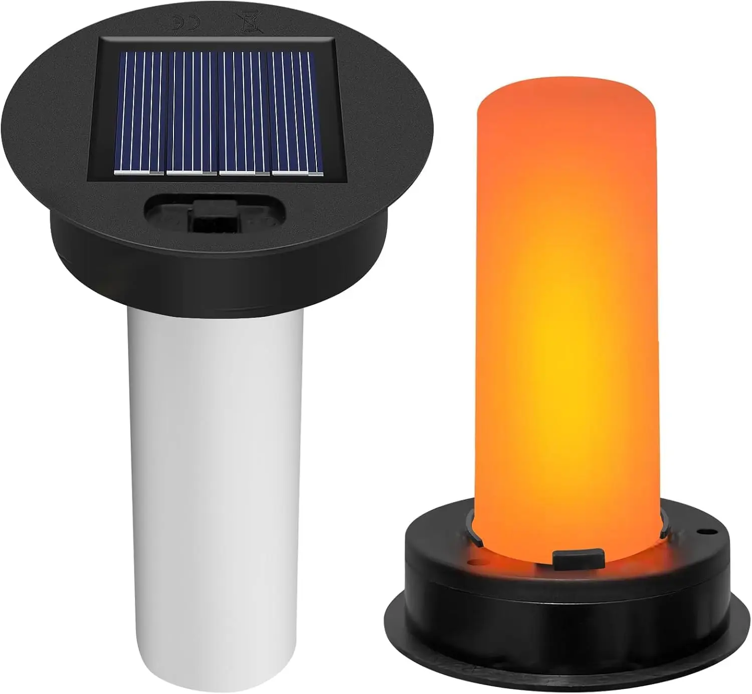 Flickering Flame Solar Lantern Waterproof Lights Replacement Top Garden Outdoor Lighting Decorative Patio Solar light Party Camp