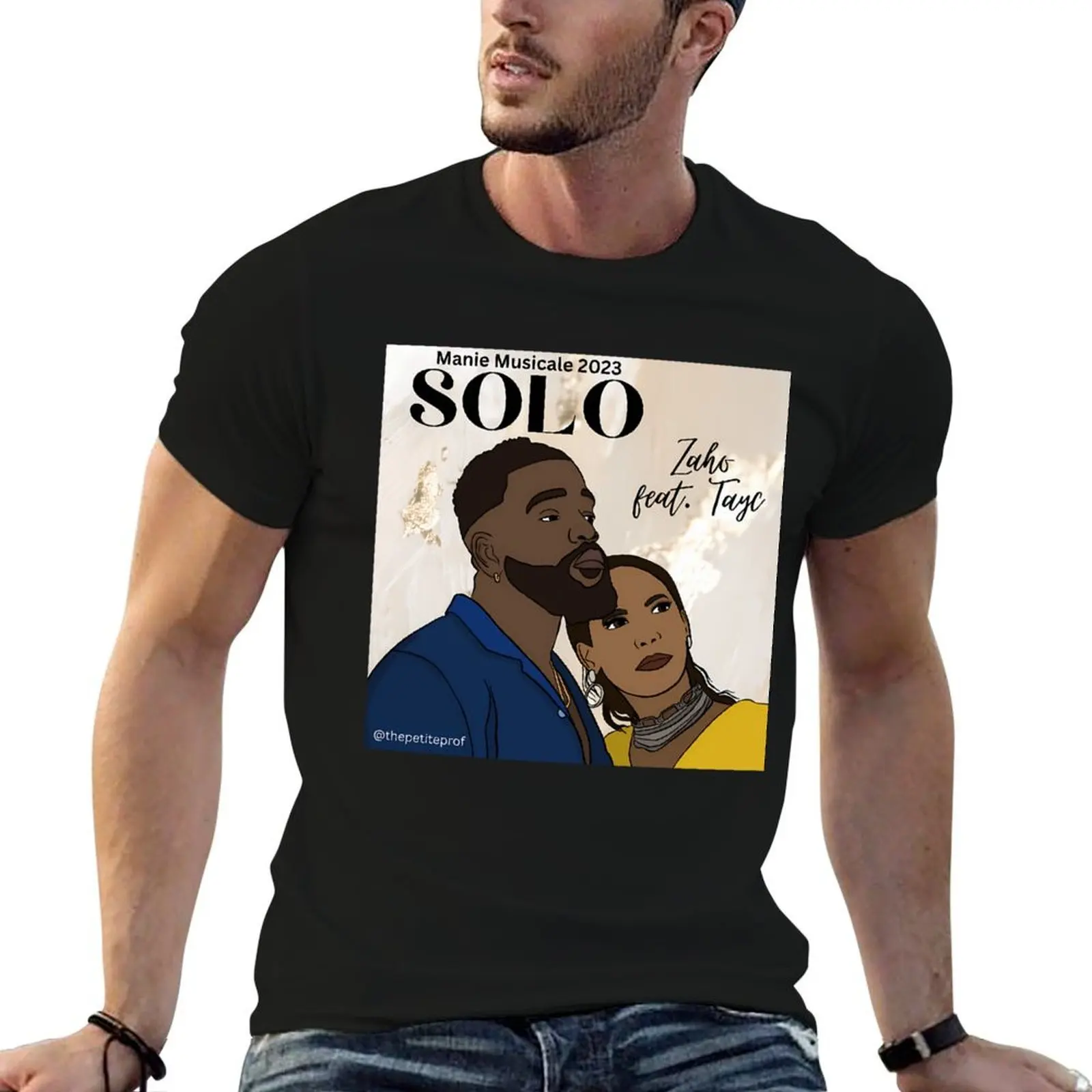 

shirt t Zaho feat. cotton T-Shirt t cotton man Tayc pack t shirt man casual shirts - Solo