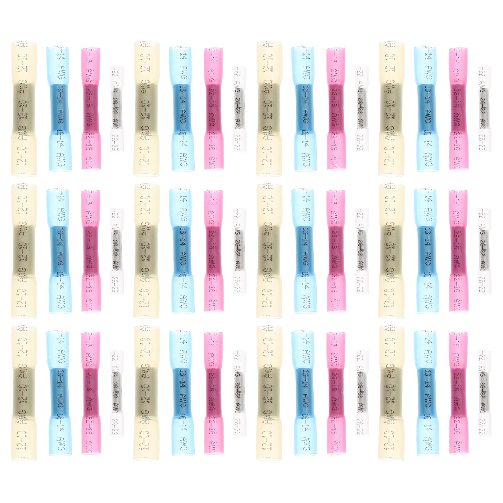 

1Set Heat Shrink Butt Connectors Sturdy Crimp Wire Terminals Insulated Splice Kit for Vehicle Marine Electrical System Upgrade