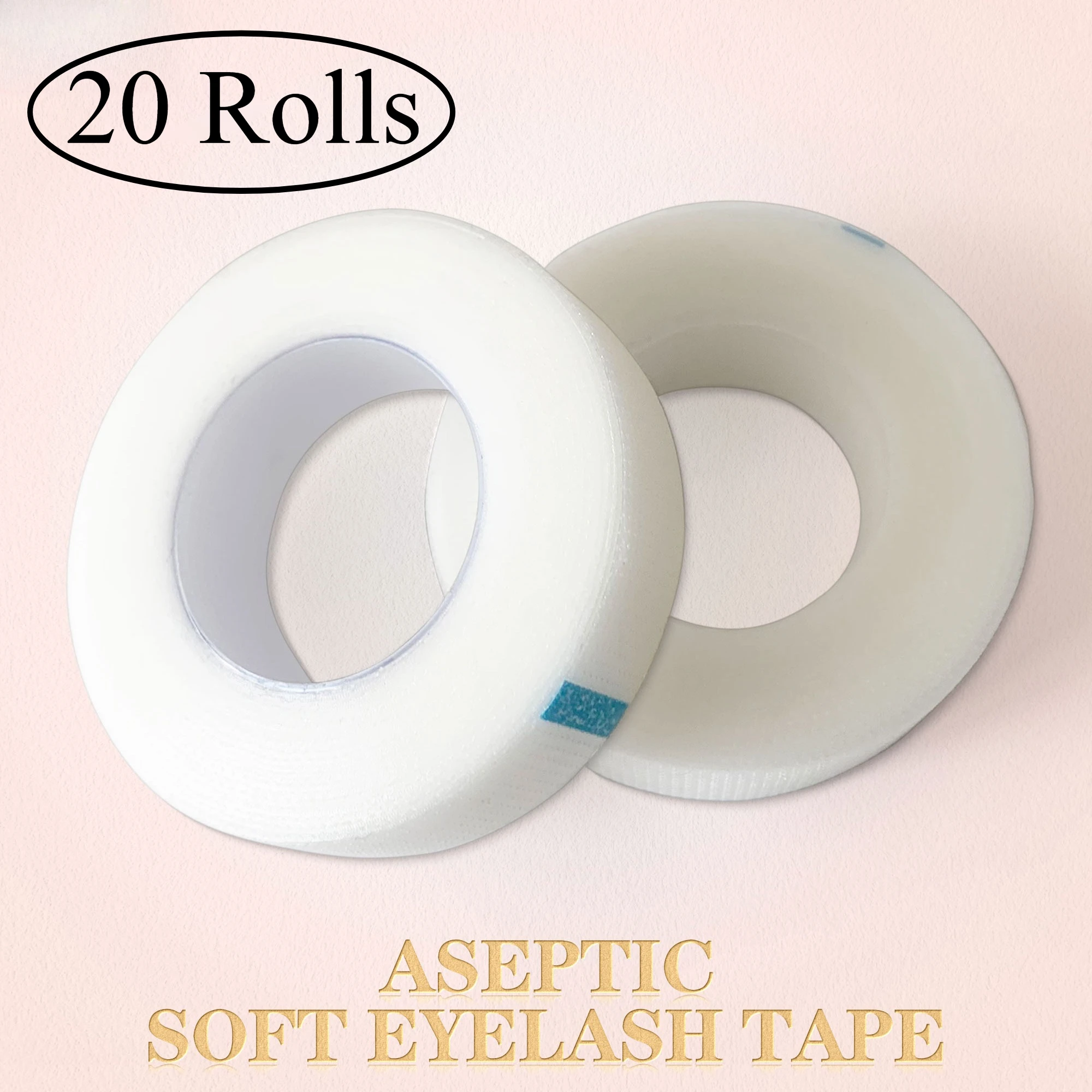 เทปติดขนตา 20 ม้วน เทปกระดาษ PE สำหรับต่อขนตา เทป PE ระบายอากาศ แผ่นกาวใต้ตา เทปสำหรับต่อขนตา ขายส่ง
