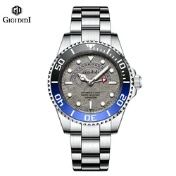 gigididi Men Mechanical Watch 20Bar Sapphire Crystal Dive Wristwatch Clock Seagull ST17 Automatic Watch for Men reloj hombre