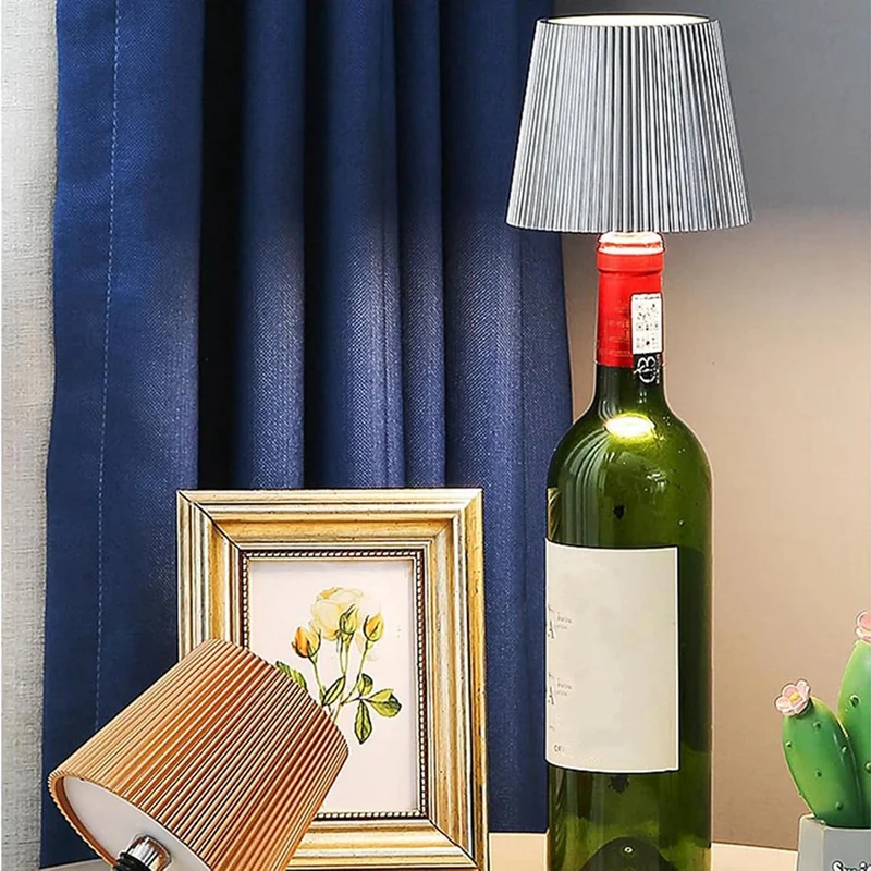 LED Wine Bottle Wireless Bottle Lamp Shade For Liquor Bottles 3 Color Stepless Dimming Wine Bottle Lights For Bars