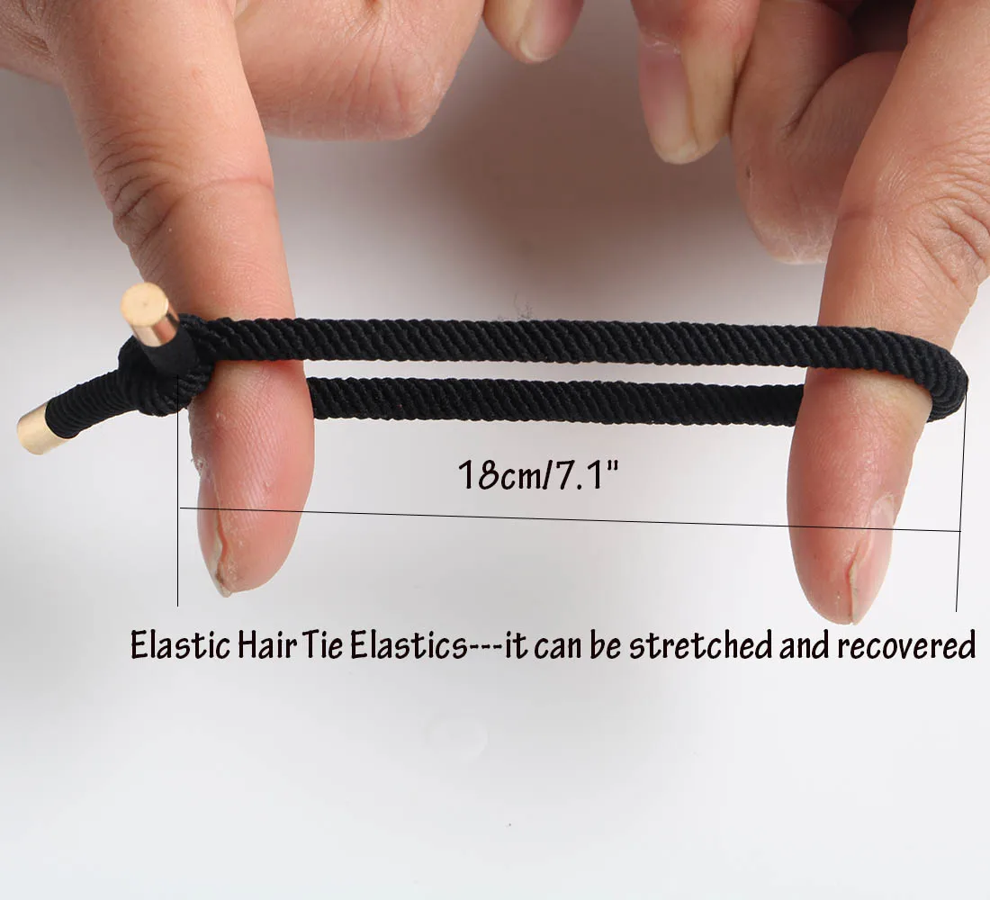 Elastic Hair Rubber Bands Hair Tie Elastics Knotted Hair Ties Ponytail Holders for Women for Women Girls