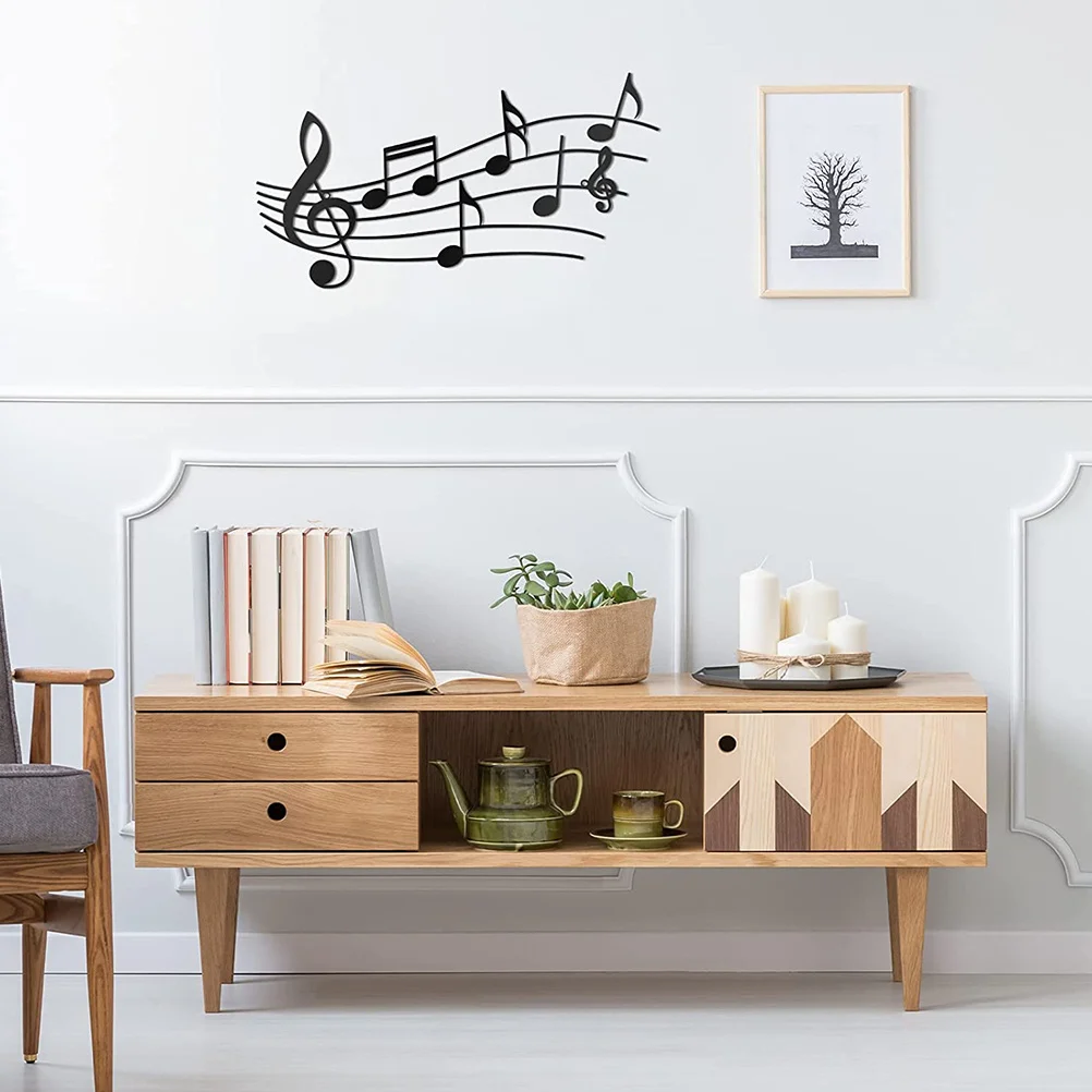 

Music Symbol Wall Hanging Decoration Iron Art Craft Unique Ornament Vintage Backdrop Sign Pendant Note