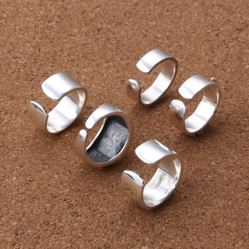 WholeSale S925 Sterling Silver ring faShionable creative eagle claw flying eagle Simple open ring for men and women