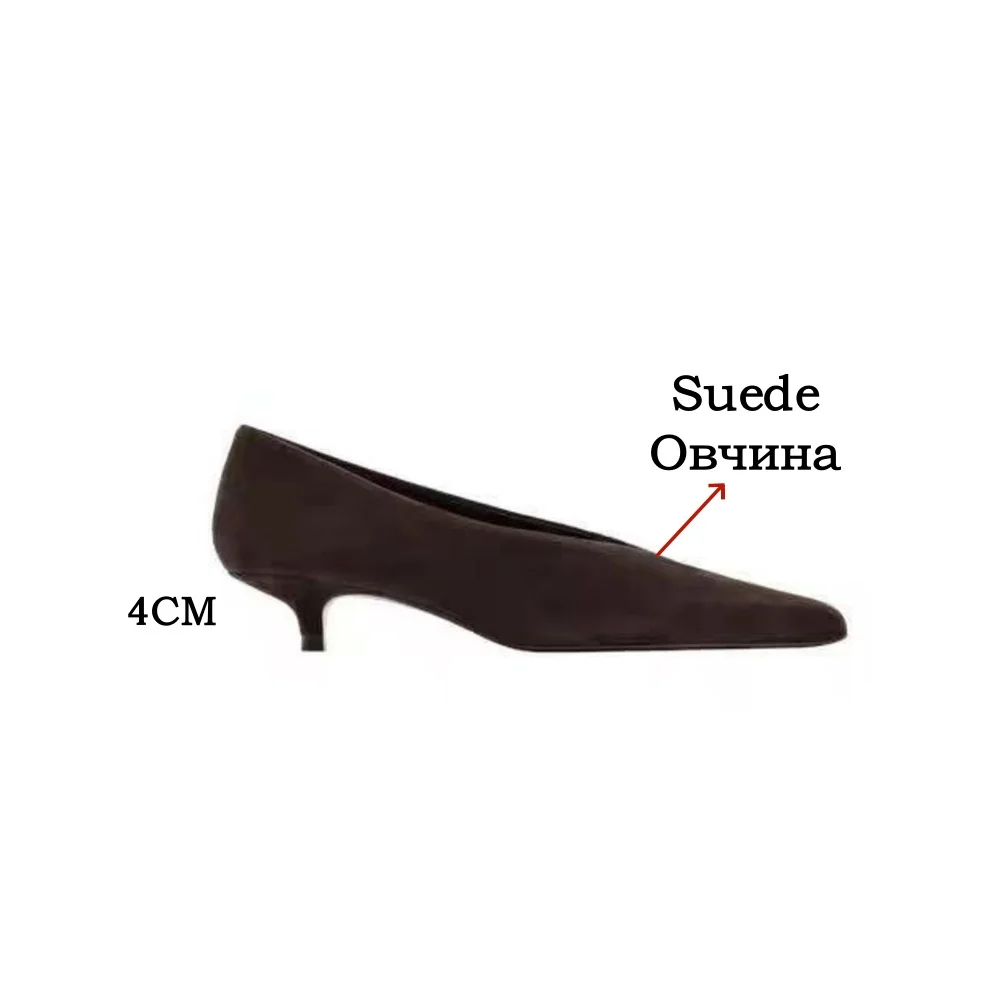 Women's Retro Suede Pointed Toe High Heel Pumps for Office or Party