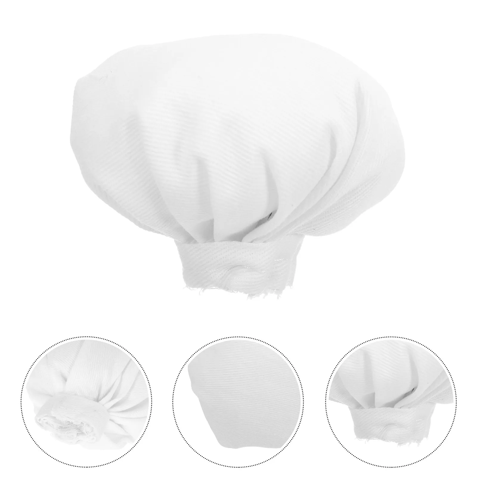 10 szt. Kieszonkowe czapki kucharskie z miękkiej białej tkaniny, mini nakrycia głowy do domków dla lalek, projekty DIY, dekoracje, rękodzieło dla dzieci.