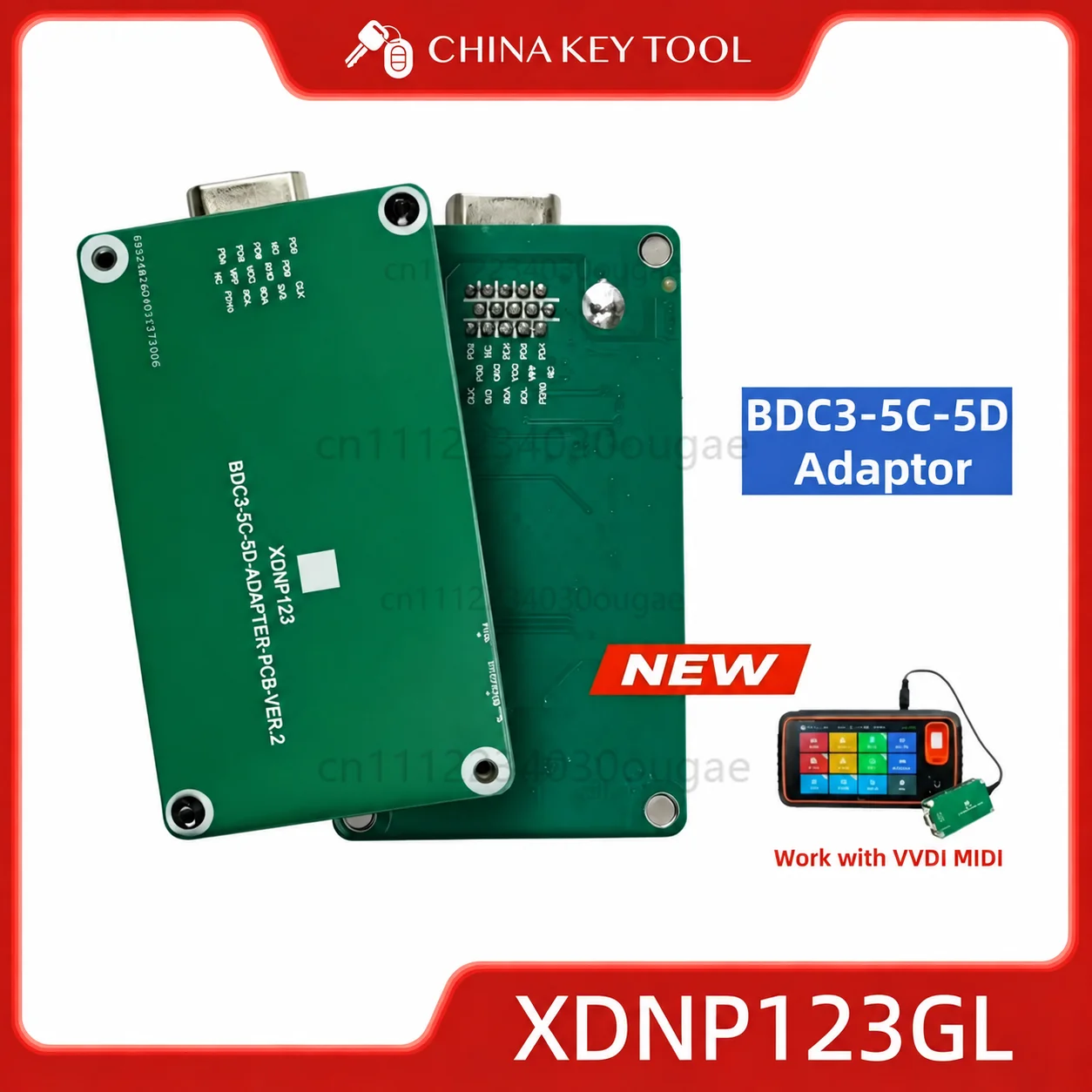 Suitable for Xhorse XDNP123GL BDC3 5C 5D Adapter for KEY TOOL MIDI Supports BMW BDC2 BDC3 Smart Key Clone & VW 5C 5D IMMO Data