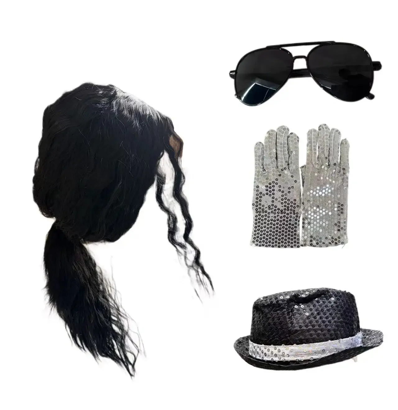 M-Michael Jackson Clothes Halloween Cosplay Birthday Party Dance Performance  Costume Pop Star Boys Girls Outfits view 5