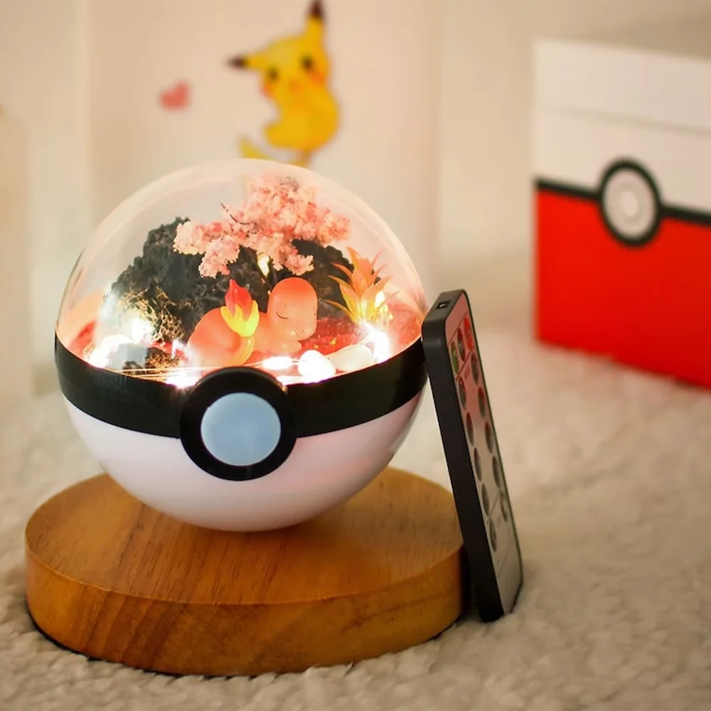 

Pokemon Ball Figures Sleepy Charmander Pokeball Charmander gifts Pokeball Handcraft DIY With LED