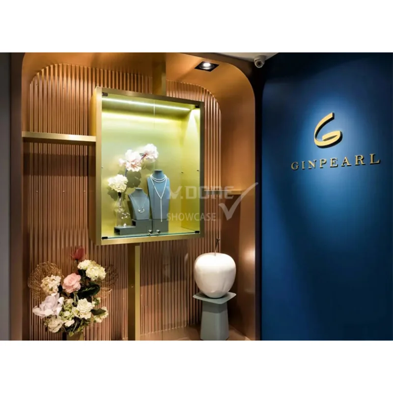 [Customized]Jewelry Shop Design Idea Wooden Jewellery Furniture Display Counter Jewelry Wall Showcase